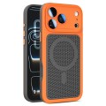 Armor Shield Electroplated Mesh-Cooling Magnetic TPU Case with Lens Film for iPhone 17 Pro Max - Orange