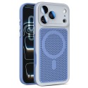Armor Shield Electroplated Mesh-Cooling Magnetic TPU Case with Lens Film for iPhone 17 Pro Max - Grey