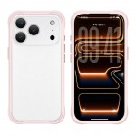 Silicone Bumper Frame Case for iPhone 17 Pro Max - Grey Pink