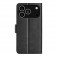 PU Leather + TPU Wallet Folio Case with Dual Magnetic Buckle and Stand for iPhone 17 Pro Max - Black