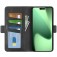 PU Leather + TPU Wallet Folio Case with Dual Magnetic Buckle and Stand for iPhone 17 Pro Max - Black