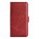 PU Leather + TPU Wallet Folio Case with Dual Magnetic Buckle and Stand for iPhone 17 Pro Max - Red