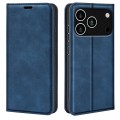 Retro PU Leather + TPU Wallet Stand Case for iPhone 17 Pro Max - Dark Blue