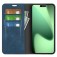 Retro PU Leather + TPU Wallet Stand Case for iPhone 17 Pro Max - Dark Blue
