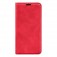 Retro PU Leather + TPU Wallet Stand Case for iPhone 17 Pro Max - Red