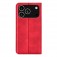 Retro PU Leather + TPU Wallet Stand Case for iPhone 17 Pro Max - Red