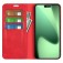 Retro PU Leather + TPU Wallet Stand Case for iPhone 17 Pro Max - Red