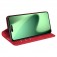 Retro PU Leather + TPU Wallet Stand Case for iPhone 17 Pro Max - Red