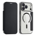 PU Leather + TPU RFID-Shielding MagSafe-Compatible Wallet Case with Stand for iPhone 17 Pro Max - Black