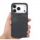 Vintage Leather-Texture PC + TPU Hybrid Back-Cover Case for iPhone 17 Pro Max - Black