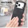 Vintage Leather-Texture PC + TPU Hybrid Back-Cover Case for iPhone 17 Pro Max - Black