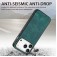 Vintage Leather-Texture PC + TPU Hybrid Back-Cover Case for iPhone 17 Pro Max - Green
