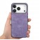 Vintage Leather-Texture PC + TPU Hybrid Back-Cover Case for iPhone 17 Pro Max - Purple