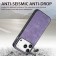 Vintage Leather-Texture PC + TPU Hybrid Back-Cover Case for iPhone 17 Pro Max - Purple