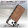 Vintage Leather-Texture PC + TPU Hybrid Back-Cover Case for iPhone 17 Pro Max - Brown