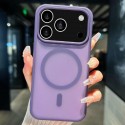 Transparent TPU + PC Hybrid MagSafe-Compatible Case for iPhone 17 Pro Max - Purple