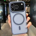 Transparent TPU + PC Hybrid MagSafe-Compatible Case for iPhone 17 Pro Max - Blue