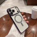 Rhinestone-Accented MagSafe-Compatible TPU Case for iPhone 17 Pro Max - Purple