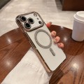 Rhinestone-Accented MagSafe-Compatible TPU Case for iPhone 17 Pro Max - Gold