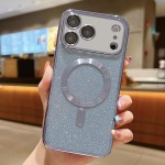 Glitter Electroplated TPU MagSafe-Compatible Case for iPhone 17 Pro Max - Blue