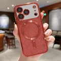 Glitter Electroplated TPU MagSafe-Compatible Case for iPhone 17 Pro Max - Red