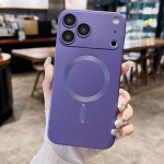 Metallic-Paint TPU MagSafe-Compatible Case with Lens Film for iPhone 17 Pro Max - Purple