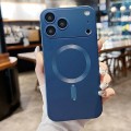 Metallic-Paint TPU MagSafe-Compatible Case with Lens Film for iPhone 17 Pro Max - Dark Blue