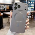 Metallic-Paint TPU MagSafe-Compatible Case with Lens Film for iPhone 17 Pro Max - Gray