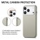 PC + TPU + PU Electroplated MagSafe-Compatible Case with Metal Buttons for iPhone 17 Pro Max - White