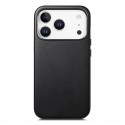PC + TPU + PU Electroplated MagSafe-Compatible Case with Metal Buttons for iPhone 17 Pro Max - Black
