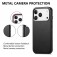 PC + TPU + PU Electroplated MagSafe-Compatible Case with Metal Buttons for iPhone 17 Pro Max - Black