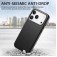 PC + TPU + PU Electroplated MagSafe-Compatible Case with Metal Buttons for iPhone 17 Pro Max - Black