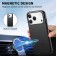 PC + TPU + PU Electroplated MagSafe-Compatible Case with Metal Buttons for iPhone 17 Pro Max - Black