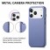 PC + TPU + PU Electroplated MagSafe-Compatible Case with Metal Buttons for iPhone 17 Pro Max - Blue