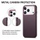 PC + TPU + PU Electroplated MagSafe-Compatible Case with Metal Buttons for iPhone 17 Pro Max - Purple