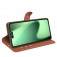 Litchi-Texture PU Leather + TPU Wallet Case with Stand for iPhone 17 Pro Max - Brown