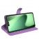 Litchi-Texture PU Leather + TPU Wallet Case with Stand for iPhone 17 Pro Max - Purple