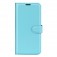 Litchi-Texture PU Leather + TPU Wallet Case with Stand for iPhone 17 Pro Max - Blue