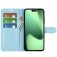 Litchi-Texture PU Leather + TPU Wallet Case with Stand for iPhone 17 Pro Max - Blue