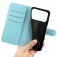 Litchi-Texture PU Leather + TPU Wallet Case with Stand for iPhone 17 Pro Max - Blue