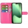 Litchi-Texture PU Leather + TPU Wallet Case with Stand for iPhone 17 Pro Max - Rose Red