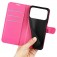 Litchi-Texture PU Leather + TPU Wallet Case with Stand for iPhone 17 Pro Max - Rose Red