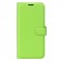 Litchi-Texture PU Leather + TPU Wallet Case with Stand for iPhone 17 Pro Max - Green