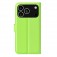 Litchi-Texture PU Leather + TPU Wallet Case with Stand for iPhone 17 Pro Max - Green