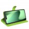Litchi-Texture PU Leather + TPU Wallet Case with Stand for iPhone 17 Pro Max - Green