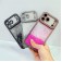 Electroplated Rhinestone-Trim Gradient Glitter Sequin TPU Case for iPhone 17 Pro Max - Silver