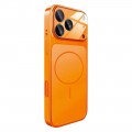 Acrylic + TPU Frosted MagSafe-Compatible Case with Large Camera Window for iPhone 17 Pro Max - Orange