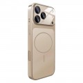 Acrylic + TPU Frosted MagSafe-Compatible Case with Large Camera Window for iPhone 17 Pro Max - Gold