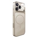 Acrylic + TPU Frosted MagSafe-Compatible Case with Large Camera Window for iPhone 17 Pro Max - Gray