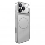 Acrylic + TPU Frosted MagSafe-Compatible Case with Large Camera Window for iPhone 17 Pro Max - Silver
